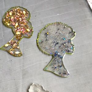 2 Mother and Daughter Coasters